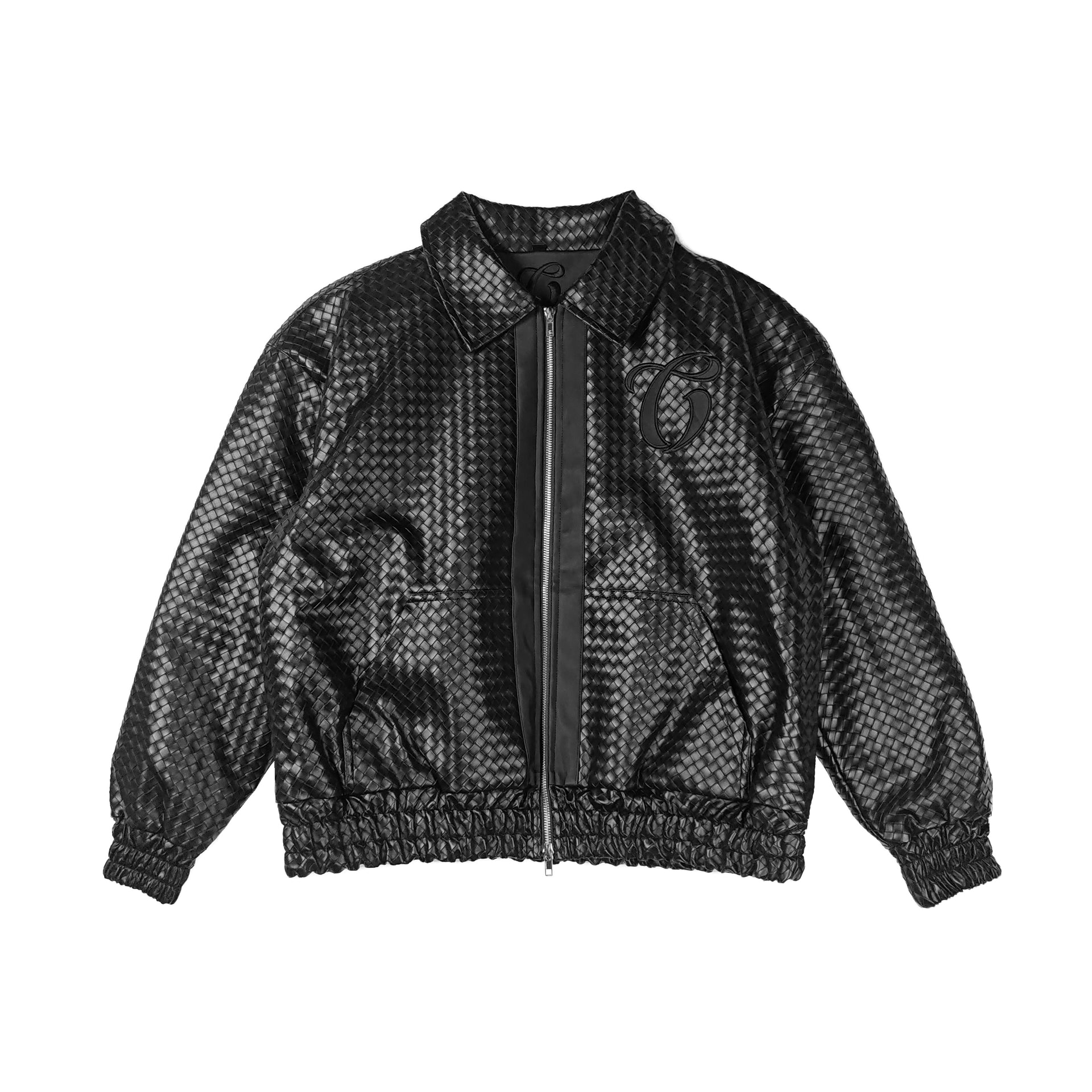 CERTIFIED WOVEN LEATHER JACKET