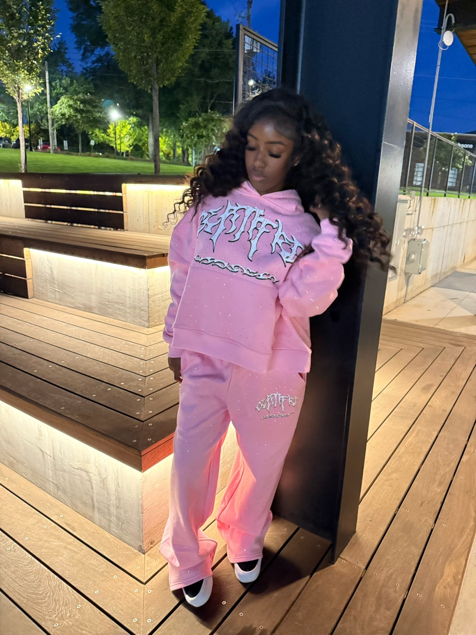 CERTIFIED RHINESTONE SWEATPANTS